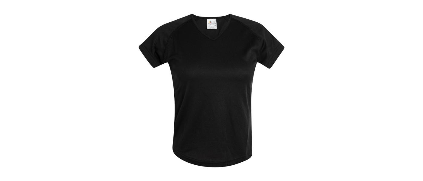 Fabricante camiseta entallada deporte mujer personalizada - negro