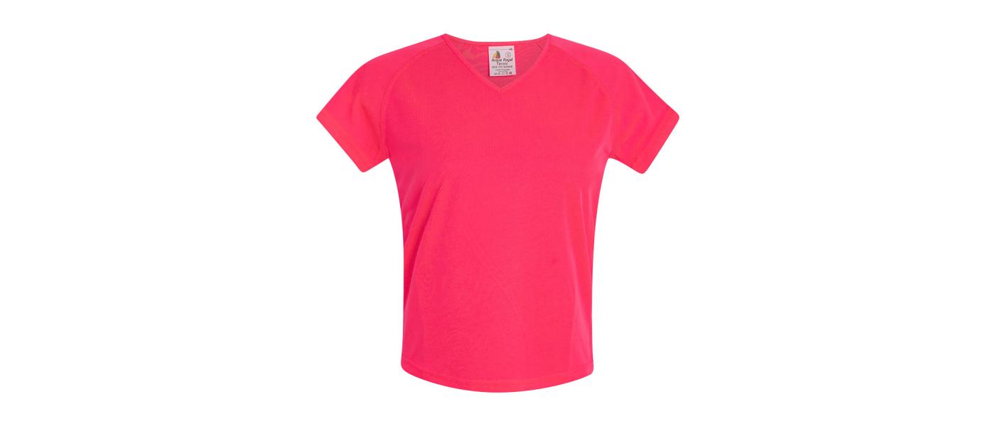 Fabricante camiseta entallada deporte rosa carrera de la mujer personalizada - frontal
