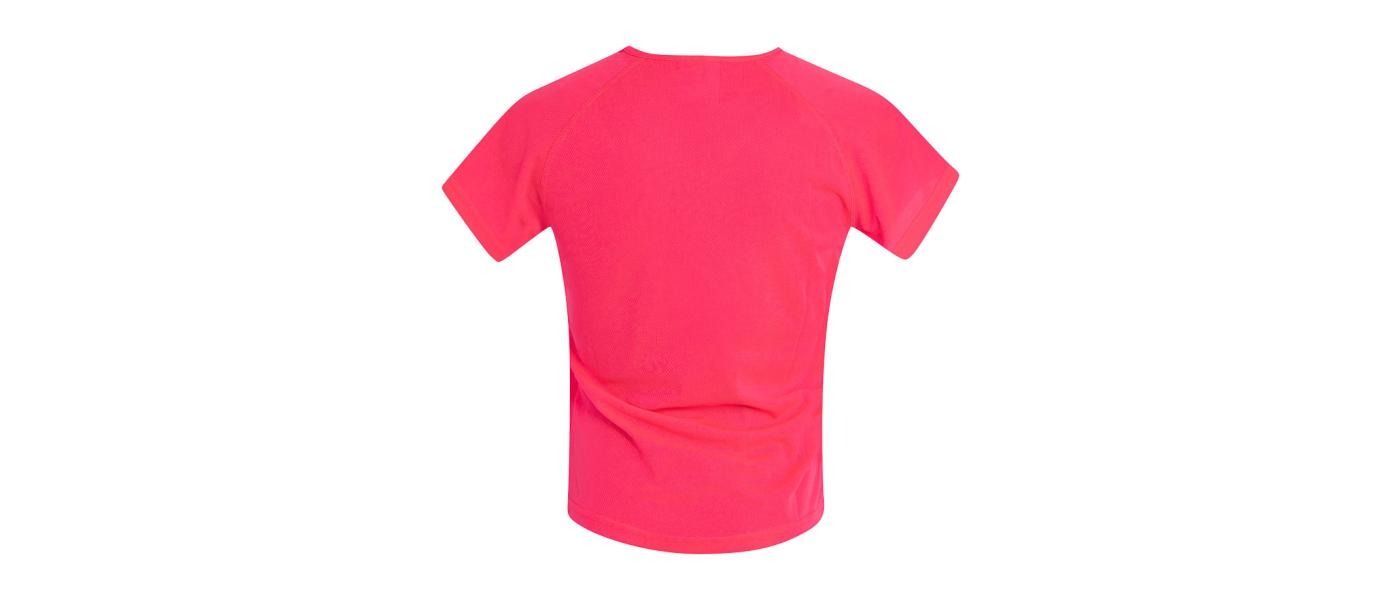 Fabricante camiseta entallada deporte rosa carrera de la mujer personalizada - espalda