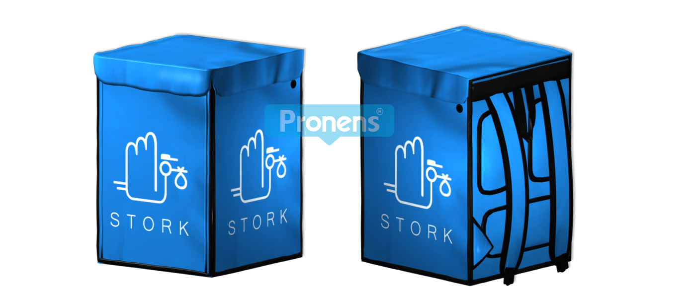 Motxilla tèrmica repartiment a domicili personalitzada color blauina 5015 Delivery Bag per a Stork