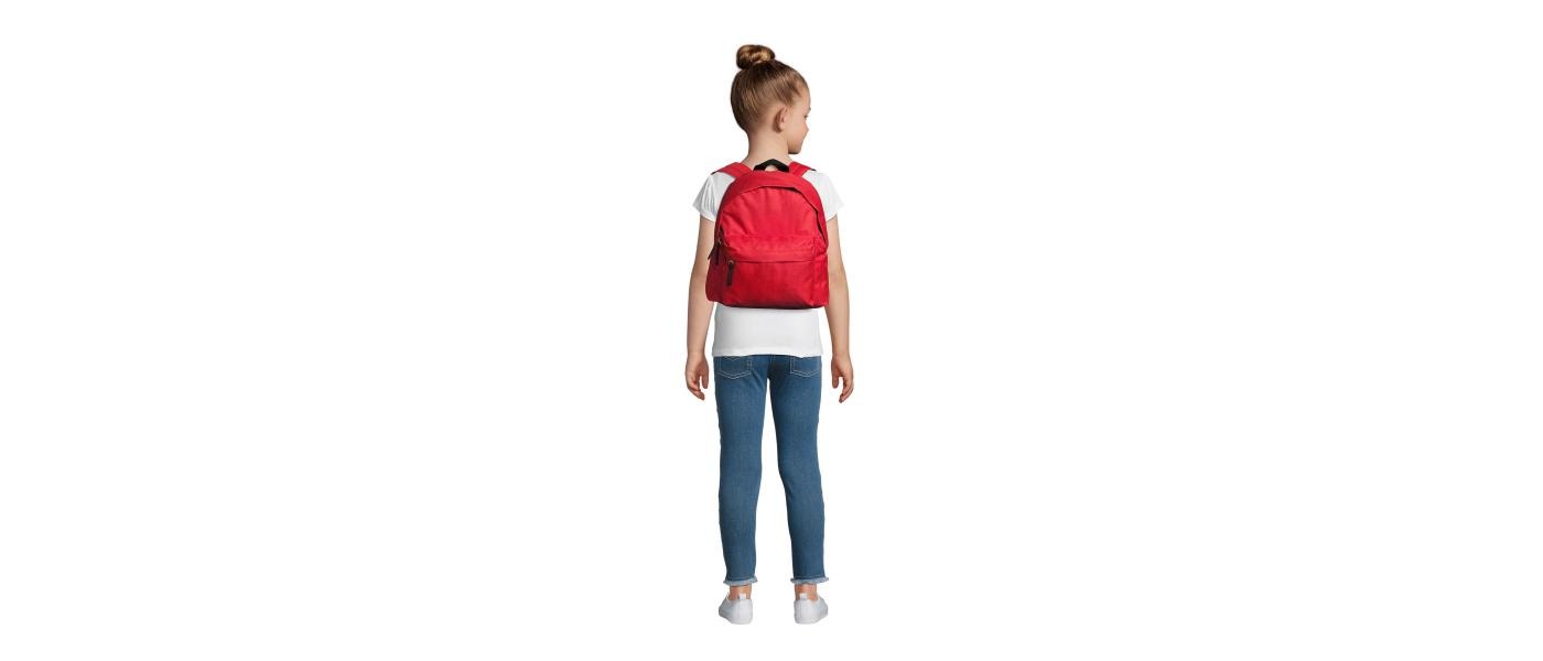 Fabricant sac à dos enfant polyester avec poche personnalisée - rouge