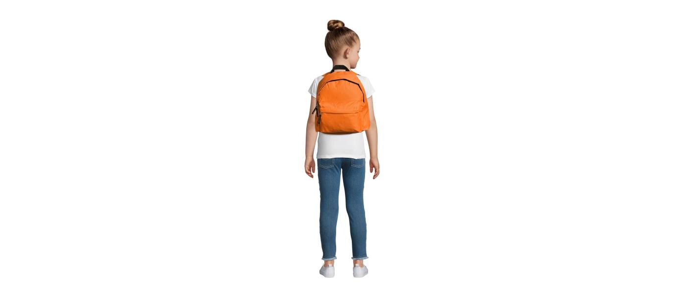 Sac à dos enfant en polyester avec poche personnalisée - orange