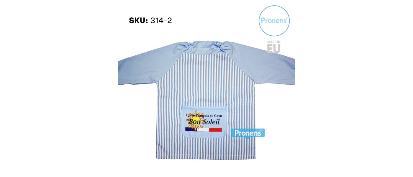 Manufacturer of personalized school smocks without buttons for schools - British College.