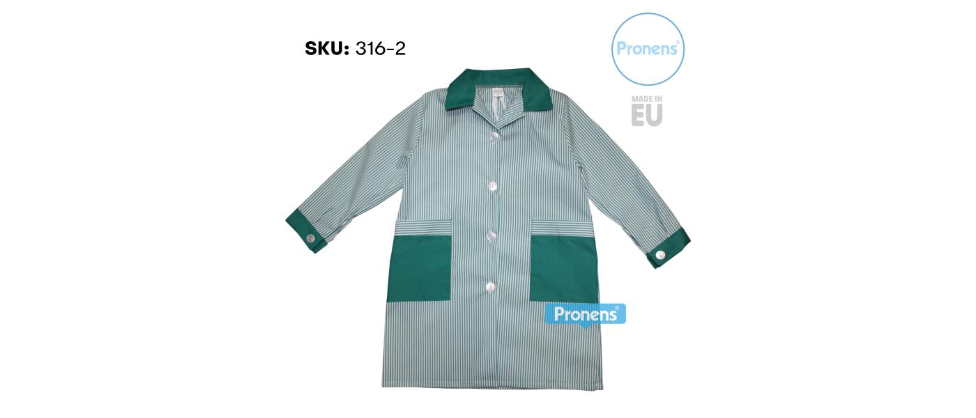 Fabricant de blouses scolaires à boutons sans empiècement personnalisées pour écoles modèle rayure bleue