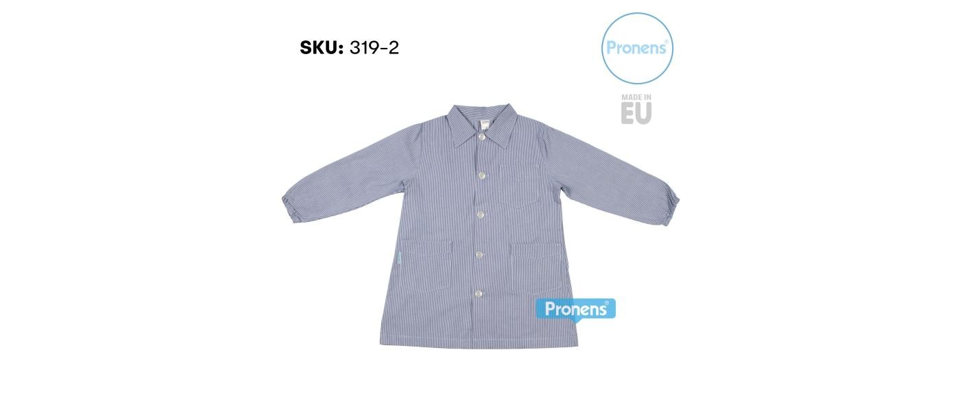 Fabricante de bata escolar Escolapios para uniformes escolares de colegios - raya azul