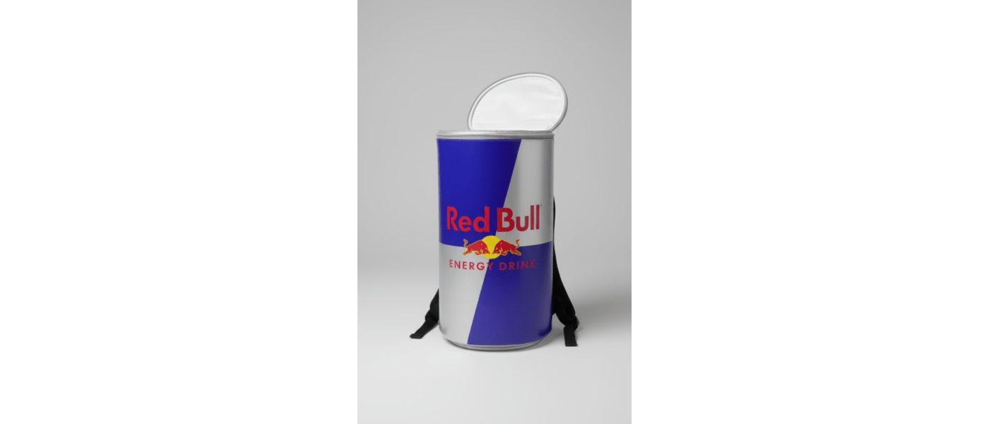 Fabricante mochila térmica con forma de envase lata para reparto de bebidas