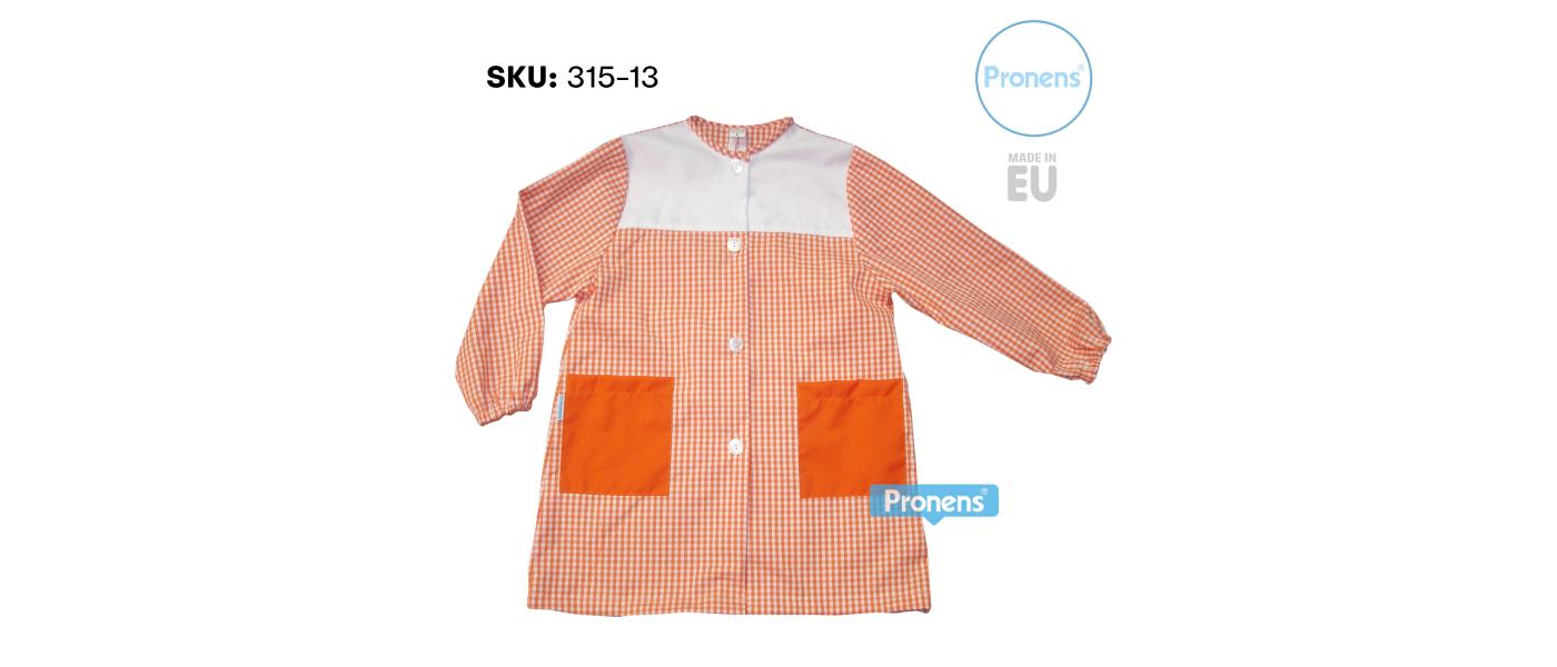Fabricante batas babis escolares personalizadas para colegios - cuadro naranja sku315-13