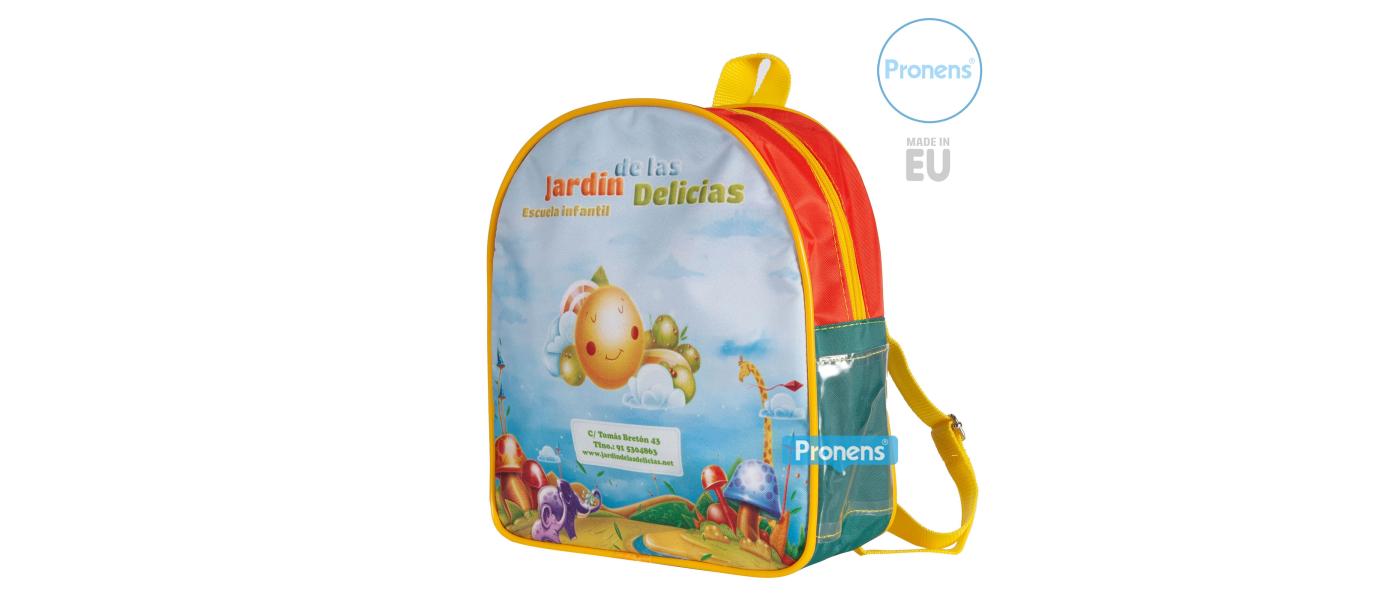 Fabricante mochila escolar nylon personalizada para guarderías, escuela infantil y colegios de PRONENS - escuelas infantil trenet