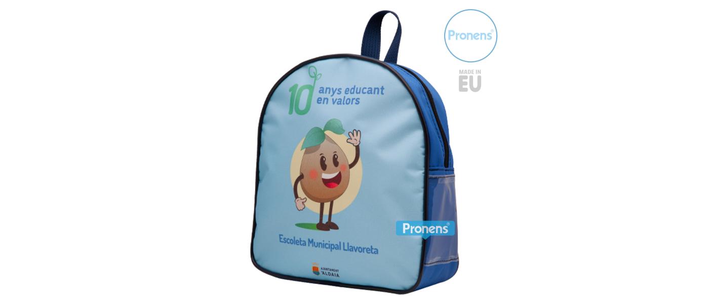 Motxilles escolars originals guarderia i escoles amb logos a color