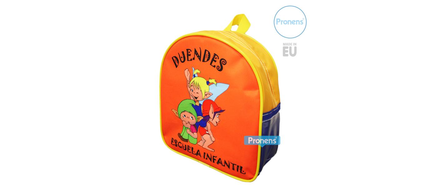 Mochila guardería nylon personalizada - Mochilas escuela infantil Pronens