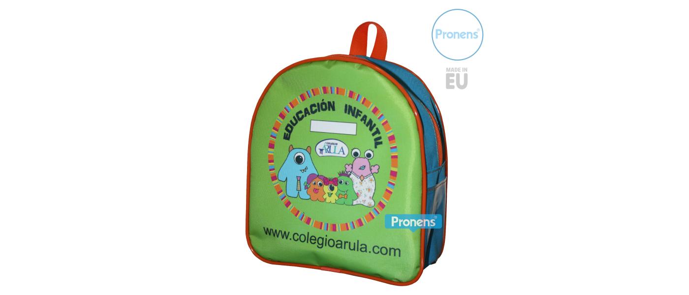 Fabricante mochila escolar personalizada colegio Arula - Mochilas escolares Pronens