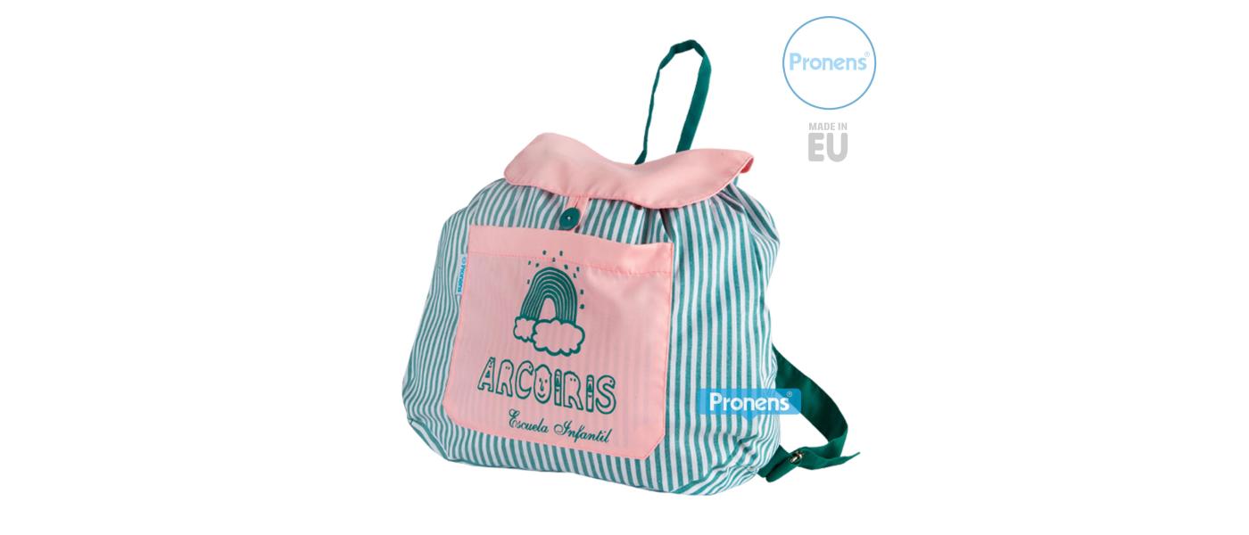 Fabricante de mochila guardería de tela personalizada
