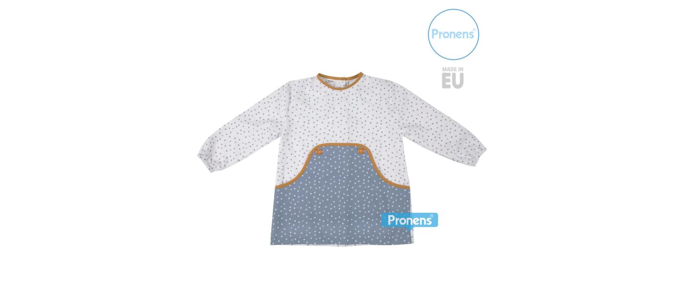 Manufacturer of customized school smocks with French button.