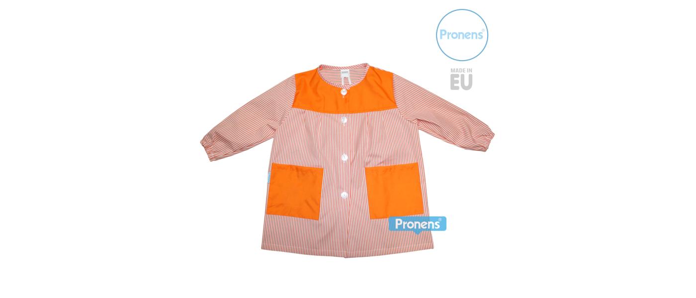 Fabricant de blouses tabliers scolaires pour garderie avec boutons et empiècement en popeline 004