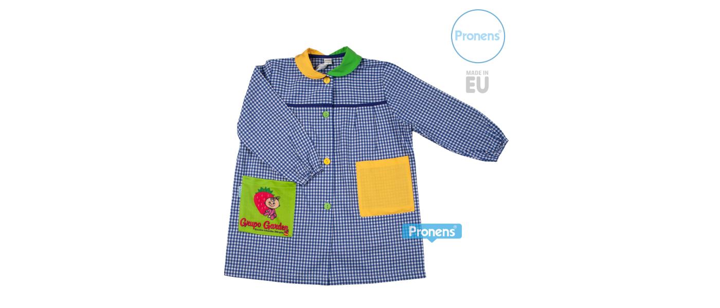 Fabricante batas babis escolares guardería personalizadas con botones 007