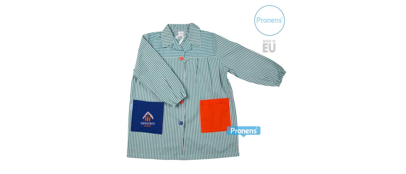 Fabricante batas babis escolares guardería personalizadas con botones 009