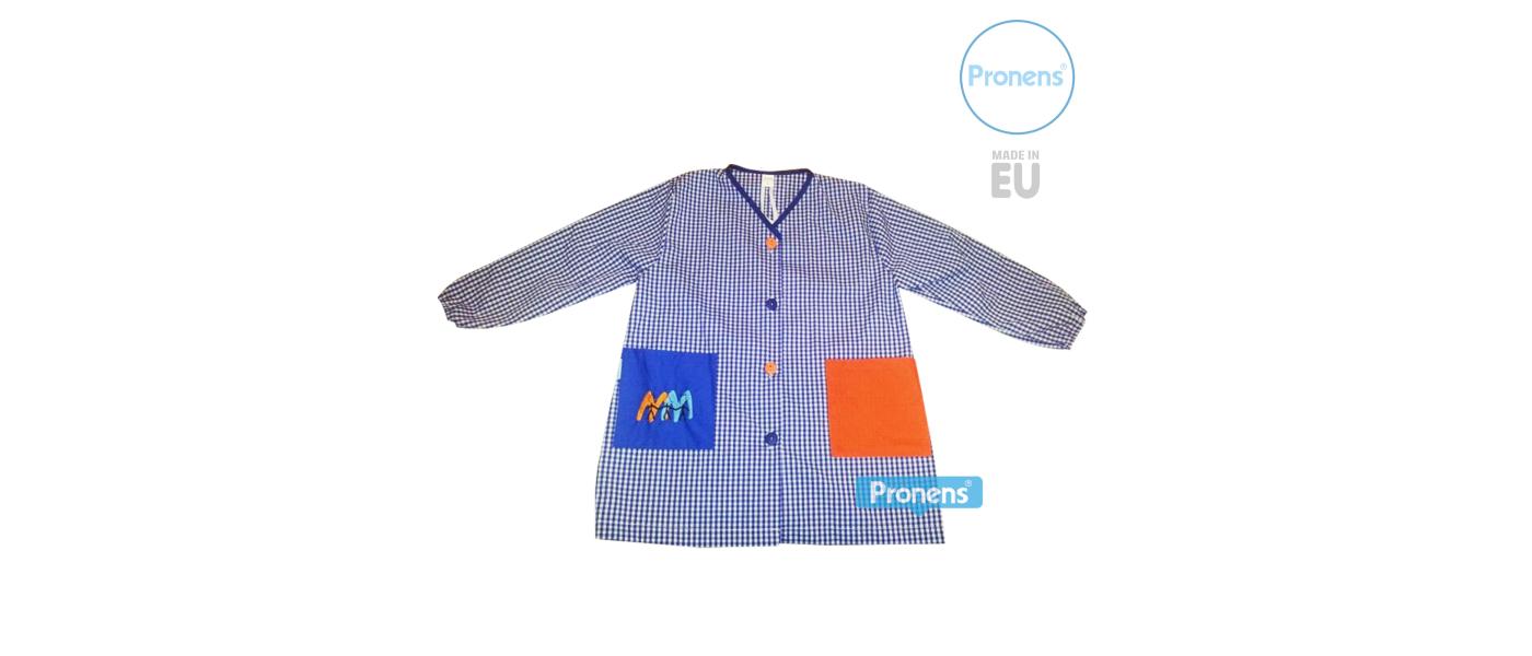 Fabricante batas babis escolares guardería personalizadas con botones 028