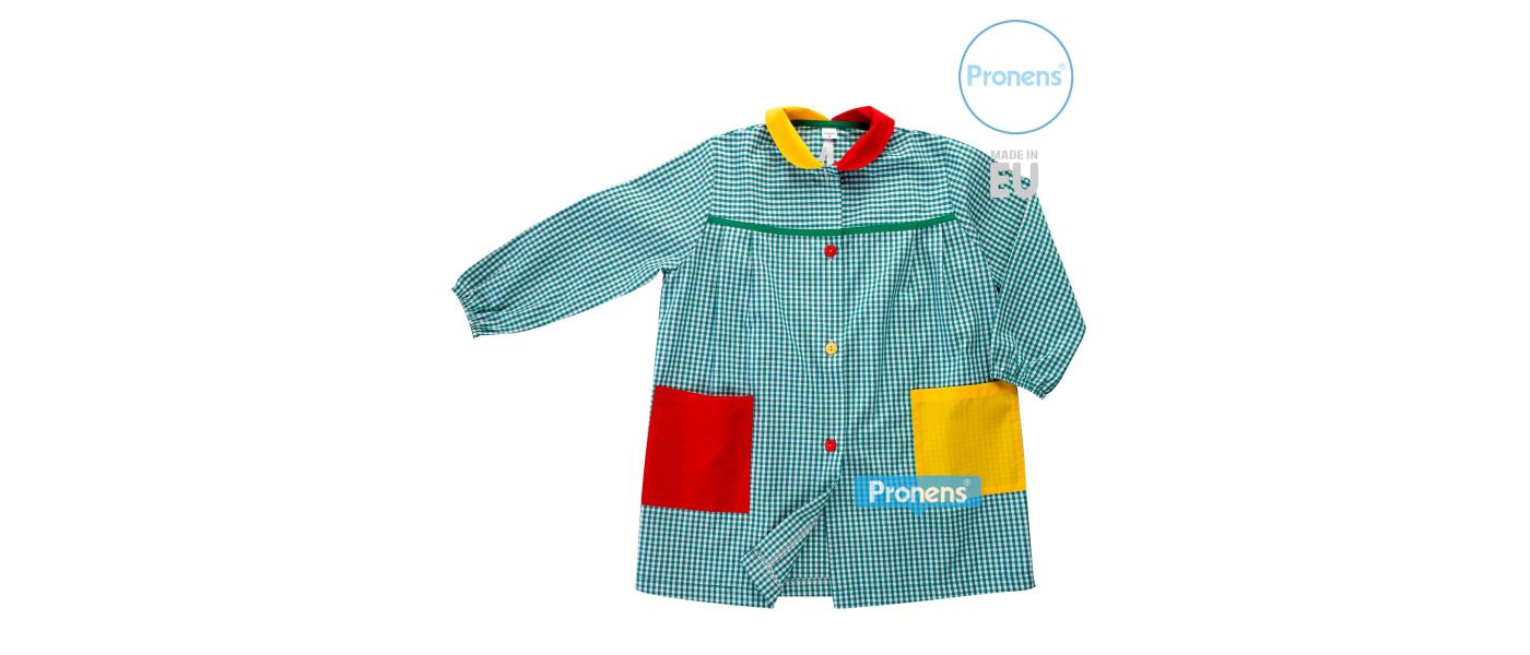 Fabricante batas babis escolares guardería personalizadas con botones 003