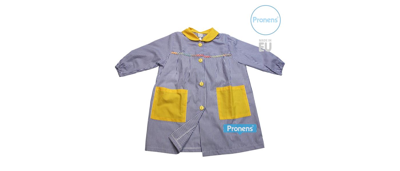 Fabricante batas babis escolares guardería personalizadas con botones 004