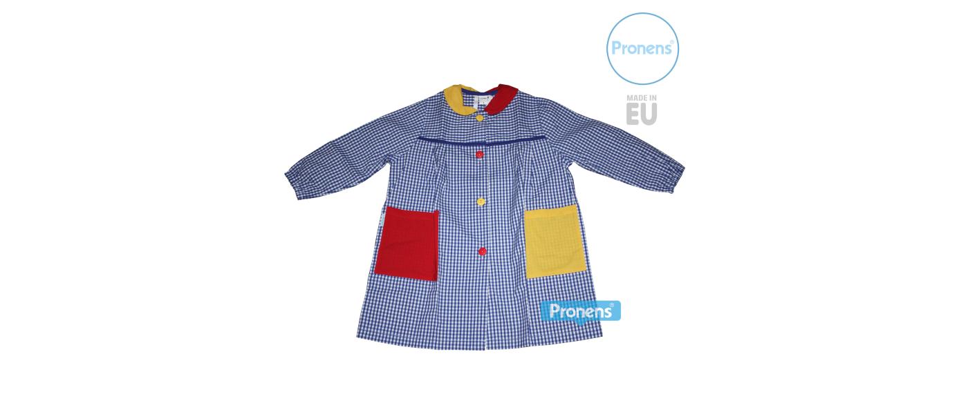 Fabricante batas babis escolares guardería personalizadas con botones 001