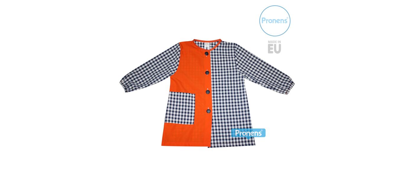 Fabricante de batas babis escolares guardería modelo botones promoción 003