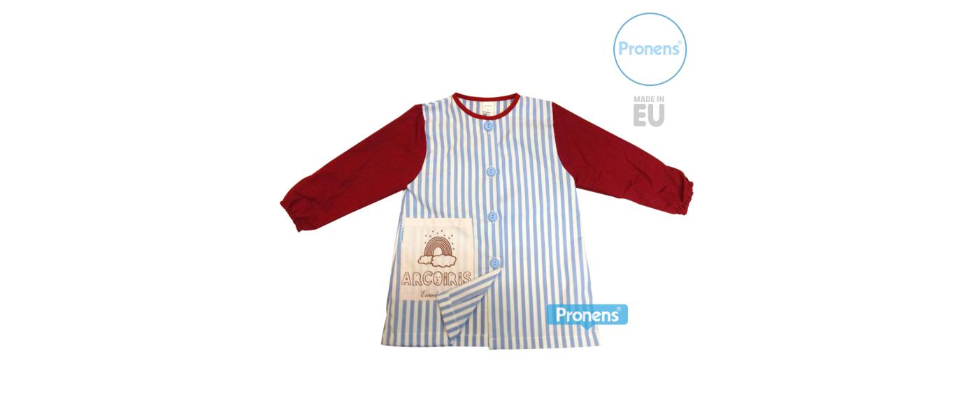 Fabricante de batas babis escolares guardería modelo botones promoción 013