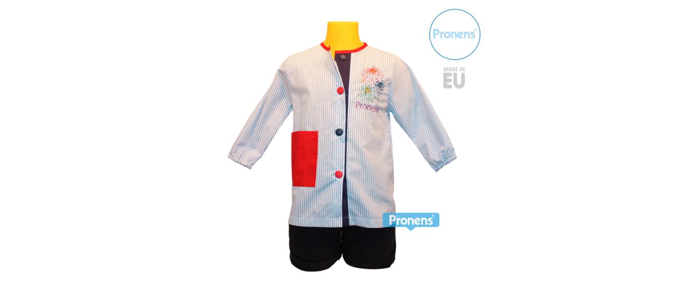 Fabricante de batas babis escolares guardería modelo botones promoción 008