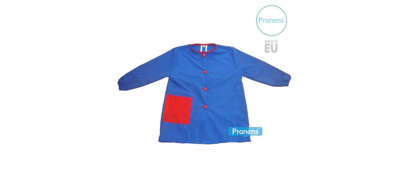 Fabricante de batas babis escolares guardería modelo botones promoción 009