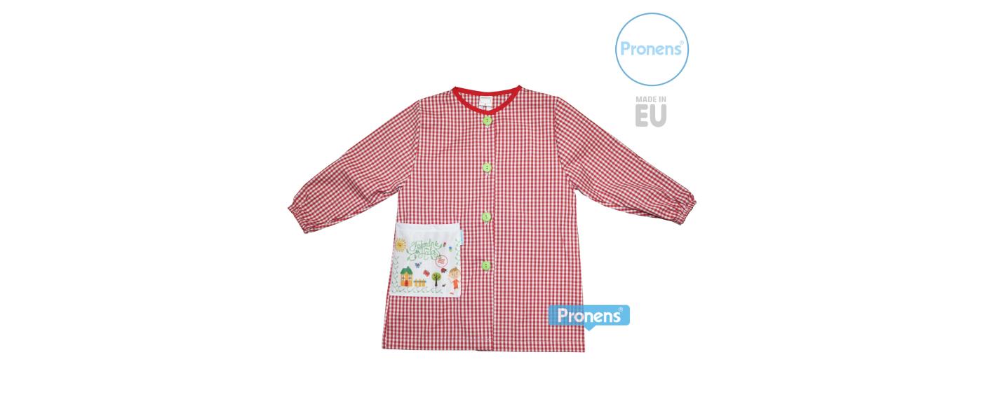 Fabricante de batas babis escolares guardería modelo botones promoción 001