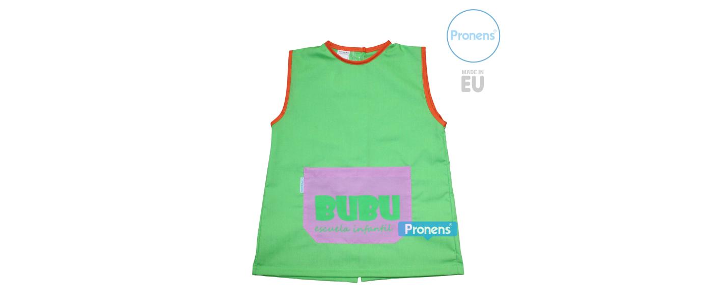 Fabricante batas babis escolares guardería sin mangas personalizadas 001