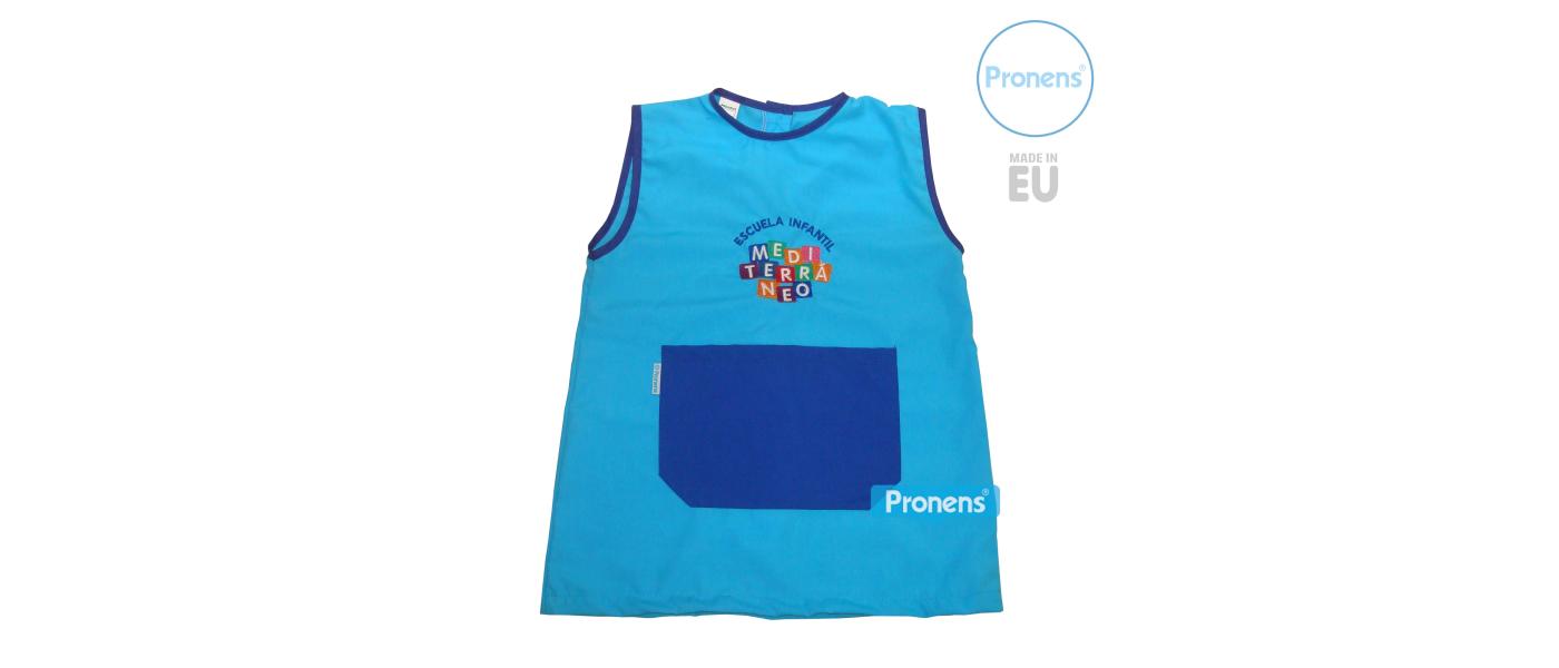 Blouse tablier scolaire bleu royal sans manches - blouses sans manches Pronens