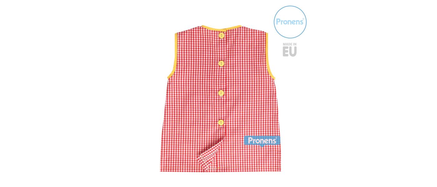 Fabricant de blouses scolaires pour crèche sans manches personnalisées - dos bouton
