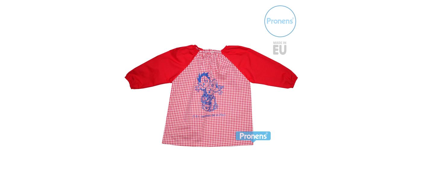 Fabricant de bata escolar per a guarderies amb coll de goma Model saquet promoció cel blau Pronens