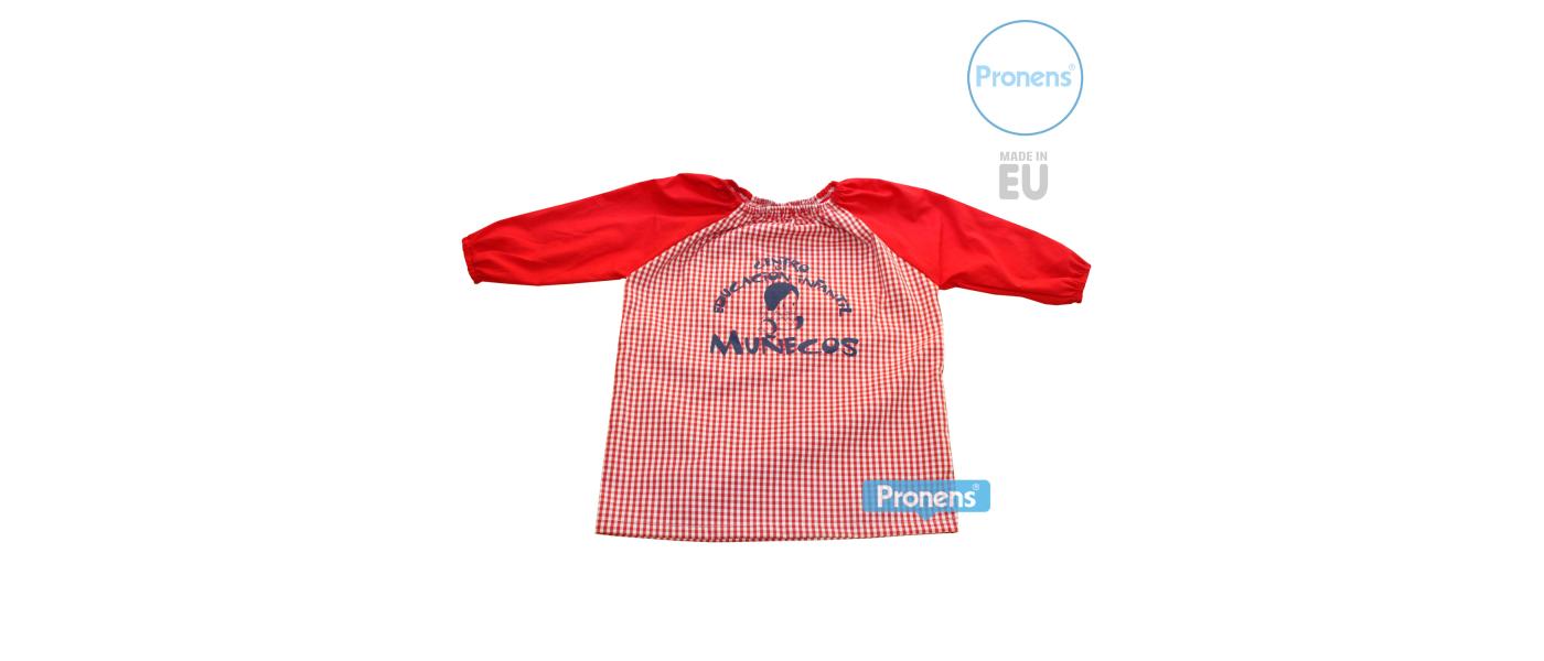 Fabricant de babis barnús escolars per a llars d'infants amb coll de goma Model saquet promoció lila Pronens