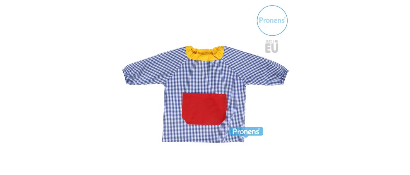 Fabricant barnús bates babis escola personalitzades vichí quadre blau