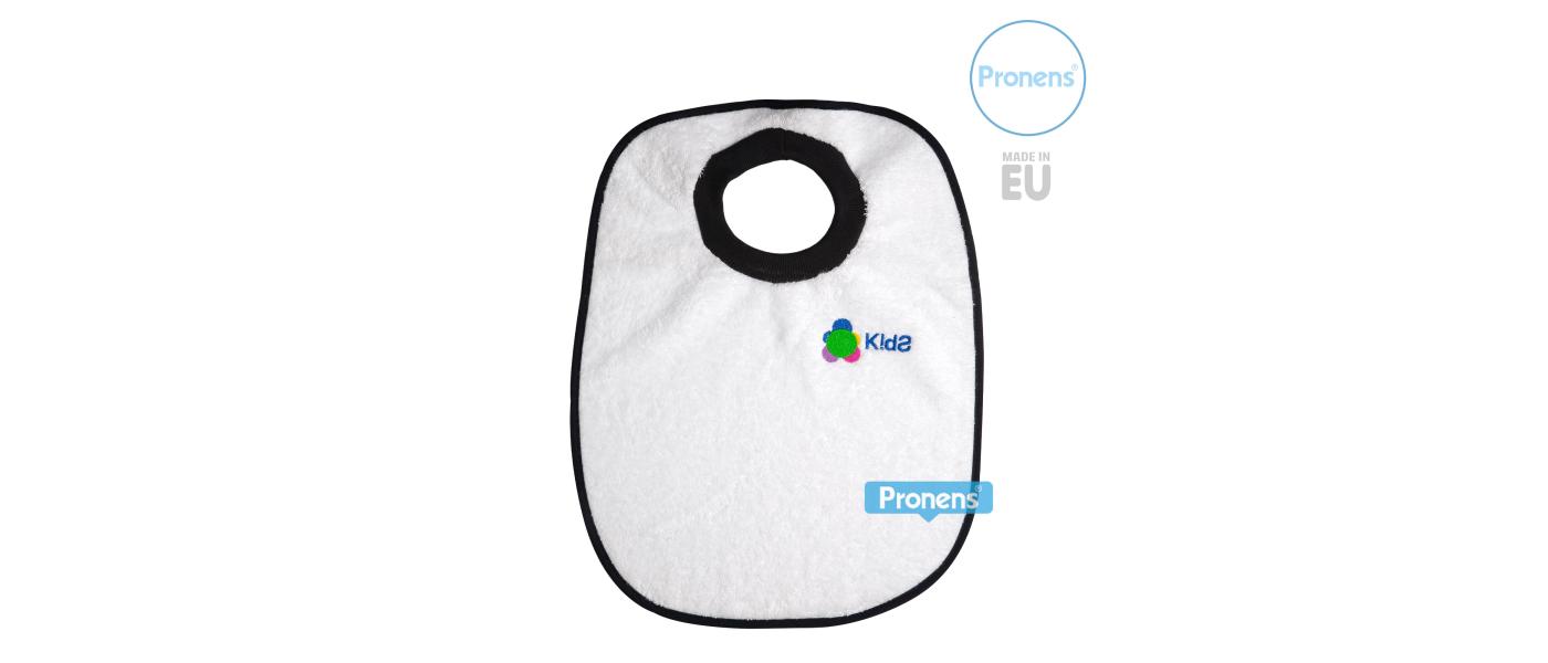 Fabricant de bavet infantil per a llar d’infants d’alta qualitat amb coll elàstic Marí i logo brodat