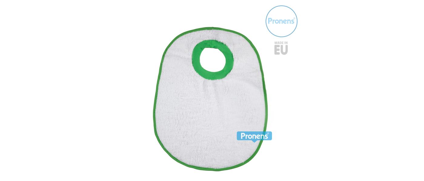 Baveta infantil guarderia màxima qualitat amb coll elàstic color pistatxo