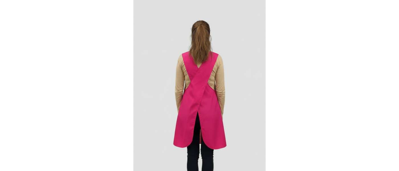Fabricante de delantal con la espalda cruzada para maestras educadoras infantiles