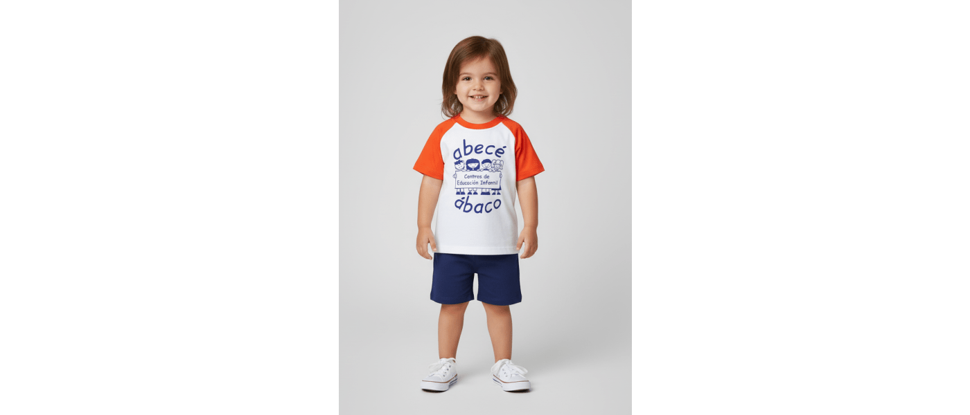 Ensemble d'été scolaire bicolore - uniformes pour garderies scolaires 4