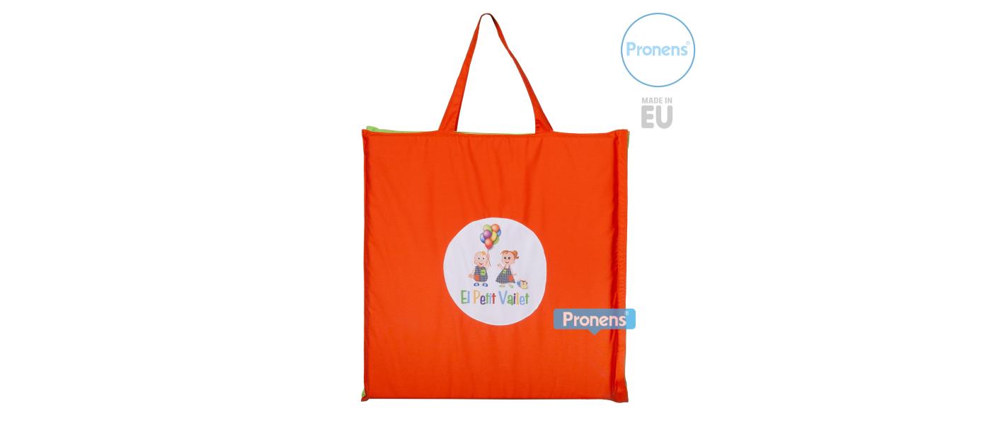 Colchoneta plegable márfega guardería personalizada con parche estampado a colores