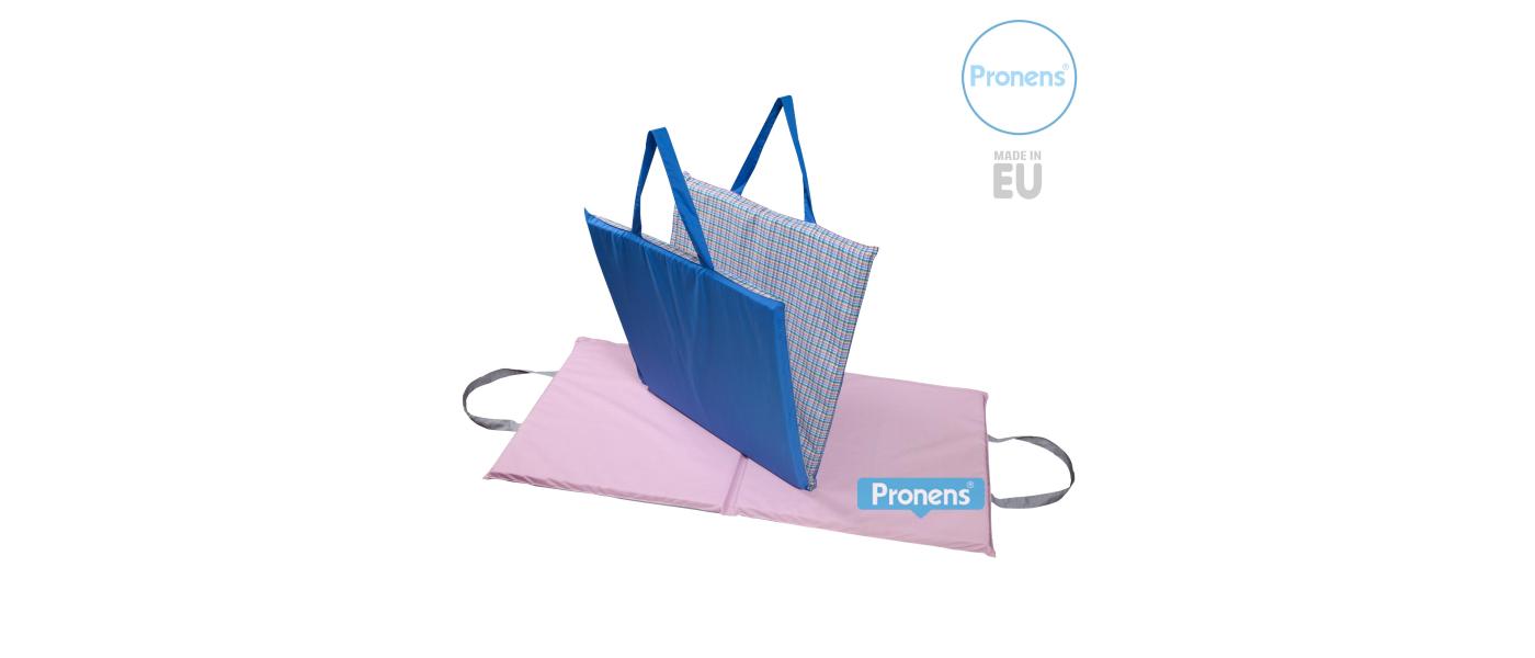 Colchoneta plegable escolar lavanda y rosa