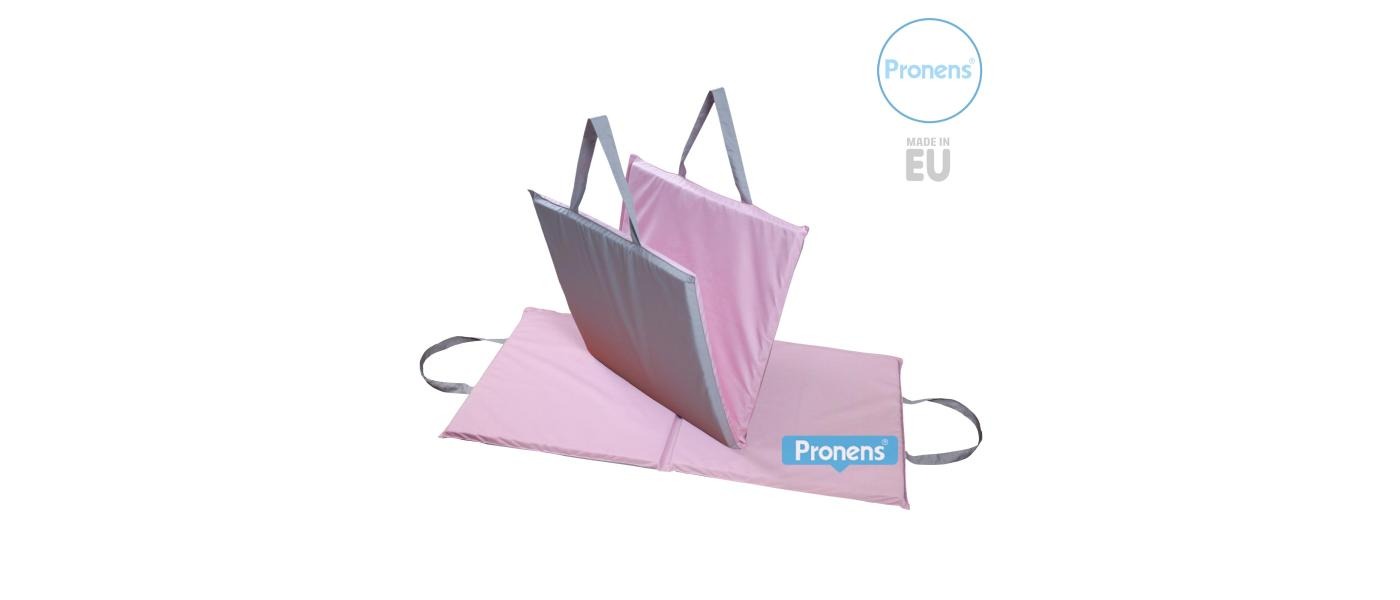 Fabricante colchoneta plegable márfega para colegios, guarderías y escuelas infantiles - colchoneta color rosa y gris