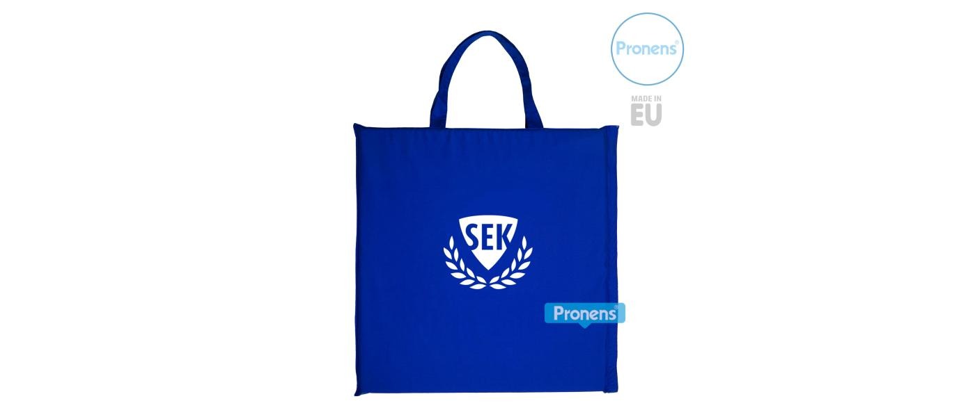 Fabricante colchoneta plegable márfega personalizada para colegios de color azul royal colegio SEK