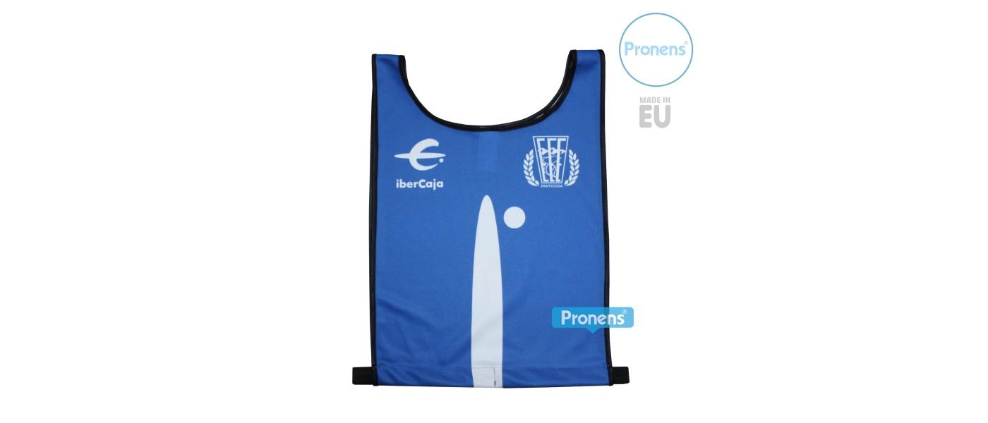 Fabricante de petos dorsal de esquí personalizados para federación española de esquí - color azul