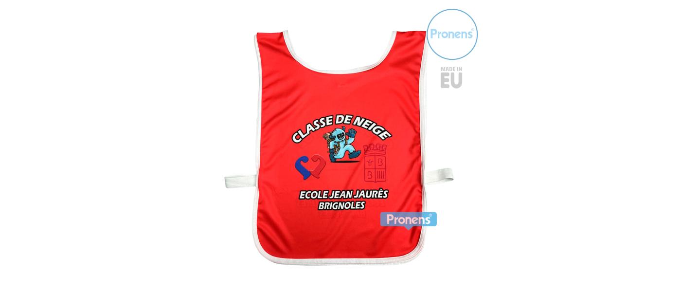 Bib ski vest customized for the Swiss Ski School Porsche.