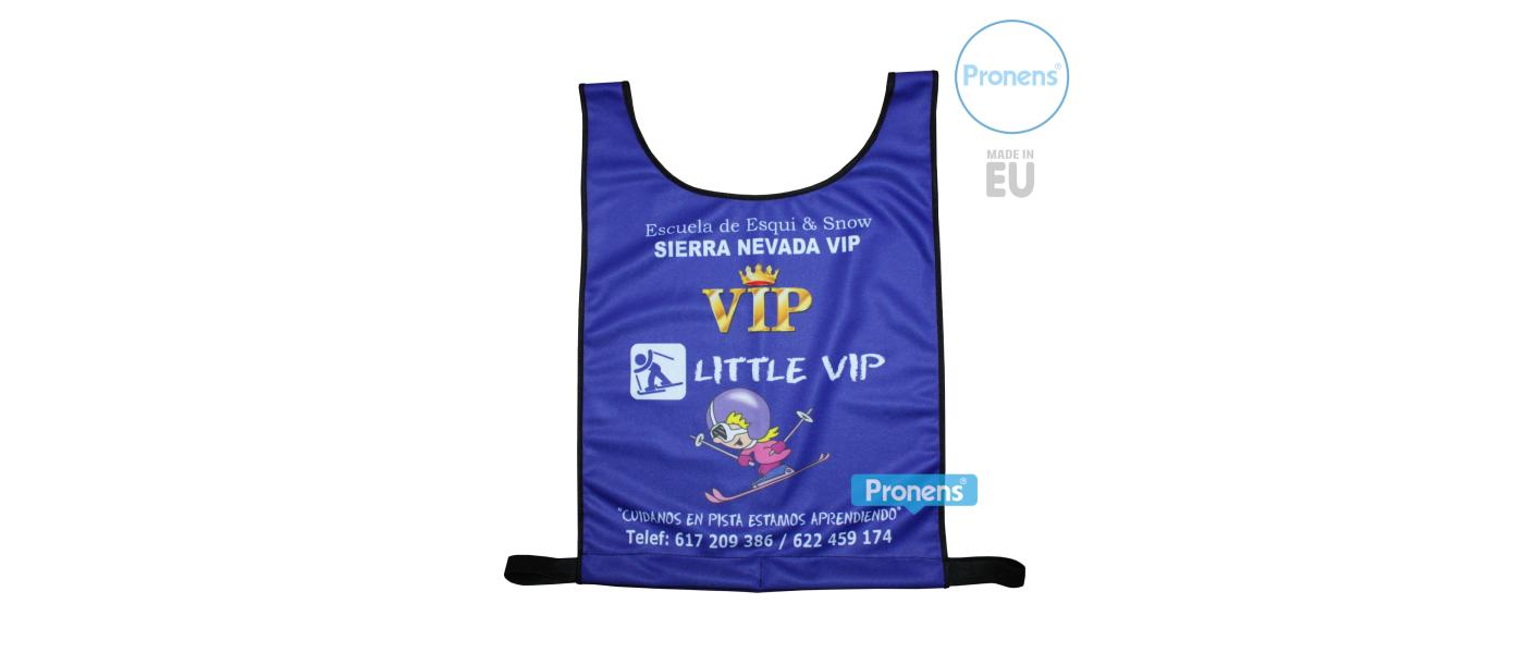 Fabricante peto dorsal esquí personalizado Sierra Nevada - petos esquí Pronens.com