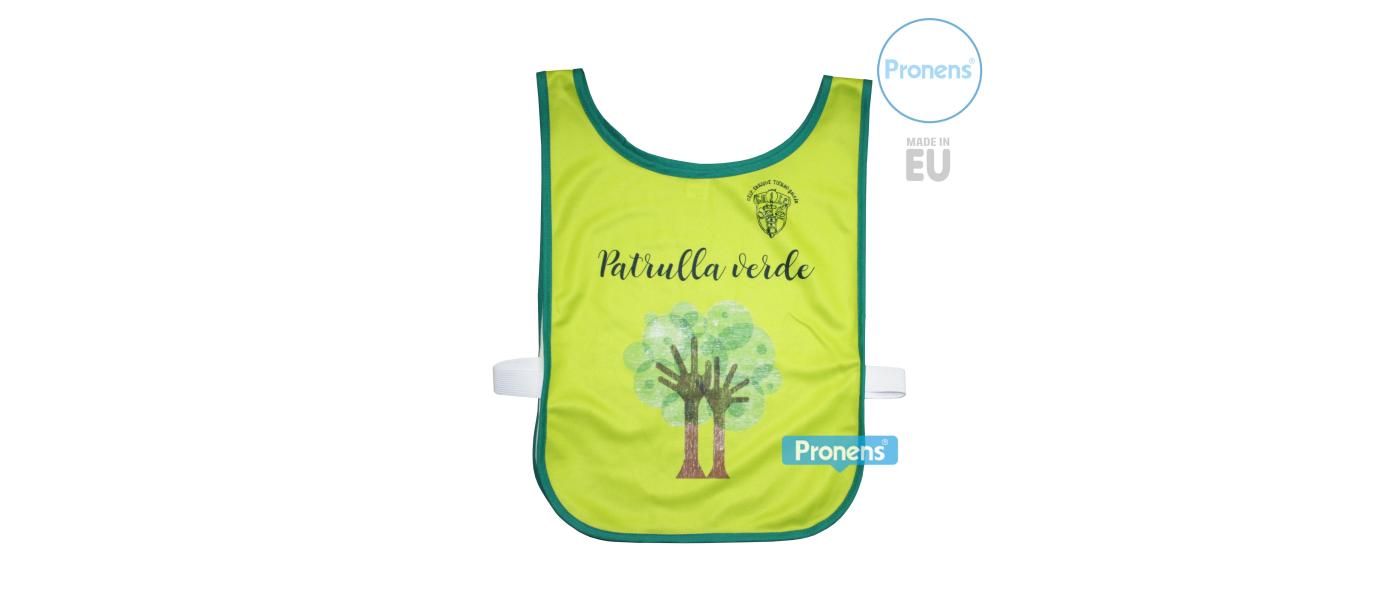 Fabricante de peto identificativo escolar patrulla verde