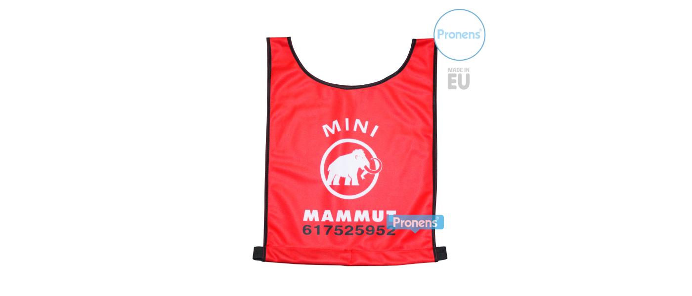 Fabricante peto dorsal esquí personalizado para marca Mammut  - petos esquí Pronens