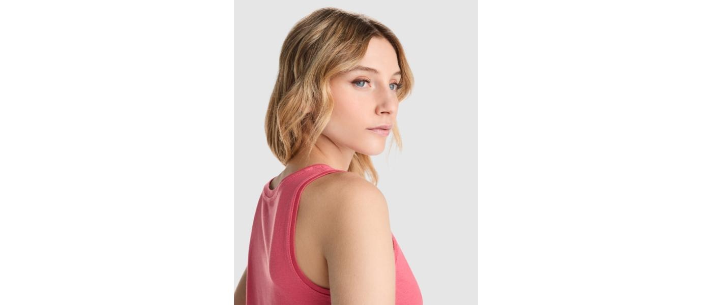 Fabricante de camiseta de tirantes mujer personalizada - detalle espalda