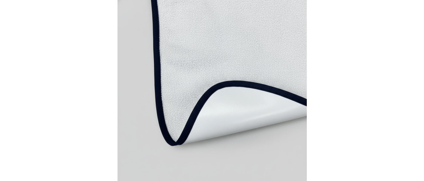 Manufacturer terrycloth waterproof bib with custom Velcro